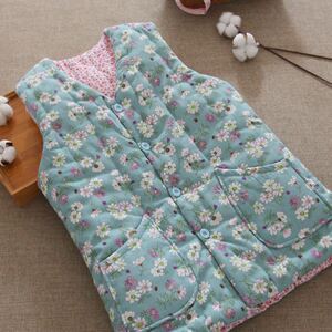 纯手工棉花马甲女手工做的背心保暖棉衣坎肩加厚外穿马夹修身棉服