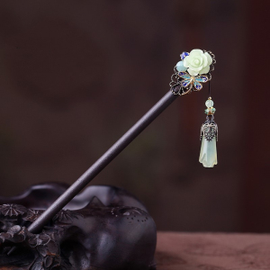 古风简约发簪女步摇流苏挽发木盘发发饰簪子现代礼物头饰发钗钗子