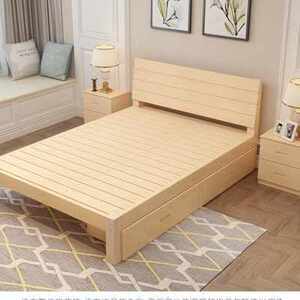 实木床1米2355成人单人床一米宽12新中式木床135米简易18床