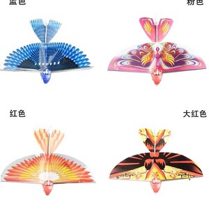 飞行玩具纸鸟电动鲁班飞鸟手抛飞机航模泡沫模型会飞x行儿童玩具