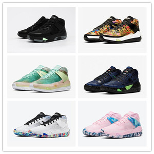 杜兰特13代女鞋篮球之星笑脸骚粉kd13美国队花卉蝴蝶黄绿气垫实战