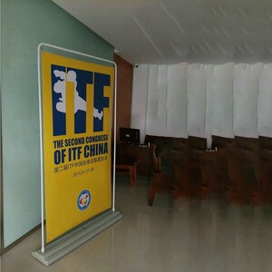 注水门型展架大尺寸120 200广告铁质门形式架易拉宝制作海报架子