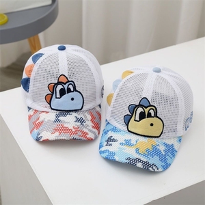 儿童薄款网帽夏季卡通造型可爱男童休闲棒球帽女童透气遮阳鸭舌帽