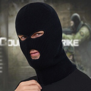 劫匪头套秋冬骑行护脸露眼蒙面男帽子凤凰战士反恐怖分子打劫土罩
