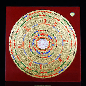 罗盘高精度专业黄铜八卦8寸三元三合综合罗盘随身指南针客厅摆件