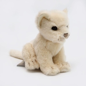 hansa可爱mini系列小白狮玩偶狮子公仔儿童生日礼物陪伴安抚娃.