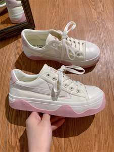 回力樱花粉色小白鞋女夏季少女感休闲板鞋新款ins小众百搭帆布鞋