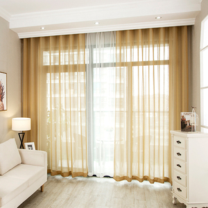 i布卧室窗纱布料白薄透色光国产成品f纱帘简约现代窗w帘飘窗阳台