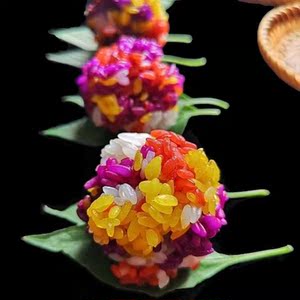 云南七彩花米饭植物染色糯米新米糯米糍粑黑米七色250g*7袋