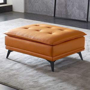 轻奢真皮沙发脚踏凳家用贵妃搁脚凳放脚蹬换鞋凳方塌意式脚踏极简
