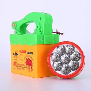 利利528手提灯充电式喊话照明用电瓶6v老式铅酸电池灯led家用矿灯