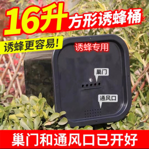 方形诱蜂桶加厚磨砂处理带盖诱蜂蜡 19升诱蜂方形塑料桶5个10个装