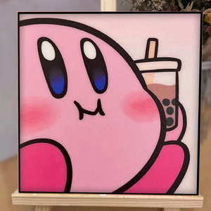 星之卡比数字油画diy填充填色油彩画动漫二次元小尺寸可爱丙烯画