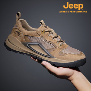 jeep男鞋春季新款2022年网面运动鞋男款休闲鞋子男户外登山旅游鞋