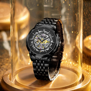 欧美潮牌自动机械表镂空playboy 花花公子手表男十大防水男表5534