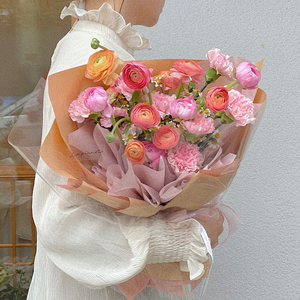 洋牡丹花束鲜花速递同城送女友送妈妈北京上海杭州深圳配送花