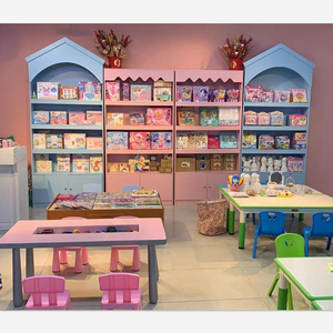 木质玩具店货架商场儿童手工玩具展柜母婴店奶粉展示柜尿不湿货架