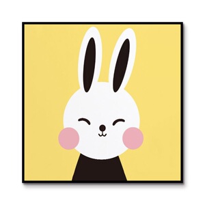 儿童卡通可爱小动物diy数字油彩画 手绘填充涂色油画 小尺寸20x20