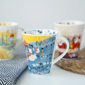 日本进口moomin mug手绘姆明插画日式大容量陶瓷早餐马克杯子礼盒