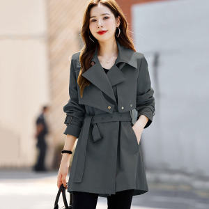 芊贝纯风衣外套女冬大衣小个子短款流行设计感高级通勤双排扣爆款