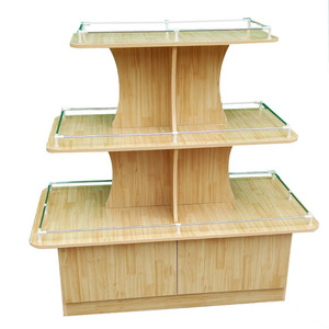 超市木质中岛柜母婴货架文具便利店水果土特产零食堆头陈列展示台