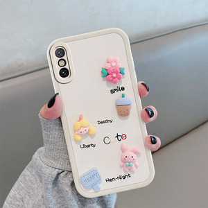 适用小米8屏幕指纹版手机壳新款mi8ud米8卡通xiaomi八前置可爱小熊