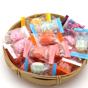 京特果汁硬糖散装500g约100颗多种水果口味休闲零食糖果结婚喜糖