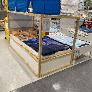 ikea宜家kura库拉高低床实木床上下自由调节两用儿童床90x200cm
