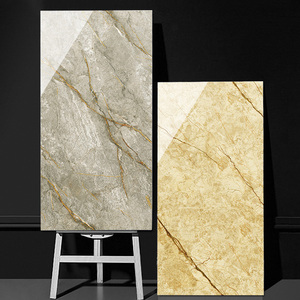 广东佛山金丝线瓷砖600x1200暖色系地砖金砖客厅地板砖磁砖60x120
