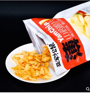 亚军松鼠山药薄片脆片山药薄片脆220g包装怀山薯片休闲小零食