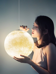 月球吊灯户外防水个性创意工装商用酒店花园阳台装饰网红奶茶店灯