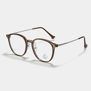 迅格圆形眼镜9301蓝光眼镜女时尚复古半金属框架护目镜男式平光镜