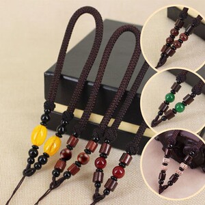 弹弓失手绳紫檀红酸枝黄蜜蜡沉香手把件挂绳手工编织手机挂绳