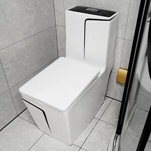 大口径墙排式后排水抽水马桶横排直冲式家用彩色陶瓷坐便器卫生间