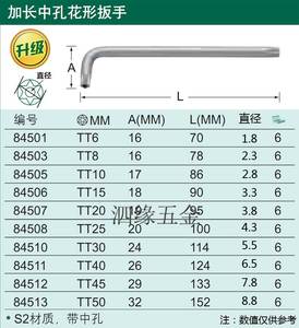 花型内六角扳手规格图片