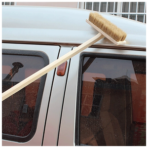 猪鬃软毛洗车刷子长柄直杆实木货车刷摩托车刷子拖把轮胎清洁长