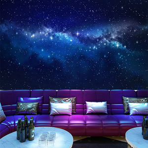 00广州亮丽皮革有限公司淘宝3d星空顶墙纸ktv酒吧天花墙布卧室儿童