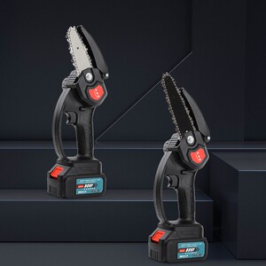 电锯家用小型手持4寸6寸充电式锂电迷你电动户外果园修枝锯子锯柴