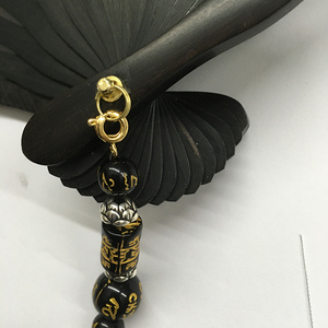 新品真龙服苏双色扇坠p黑白穗子车内挂件汉流饰品六字盘言手工腰