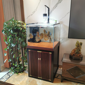 鱼缸水族箱创意客厅大中小型底滤金鱼罗汉草缸轻奢定制懒人免换水
