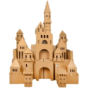 幼儿园手工制作diy环创s立体小镇模型纸盒儿童纸板房子区角材料包