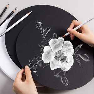 圆卡纸黑白i圆形色纸牛皮纸厚硬儿童d卡y创意手工彩色纸美术绘画