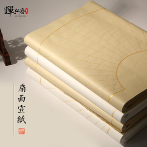 四尺四开扇形空白扇面生宣纸毛笔字国画山水写意初学者入门书法创作纸