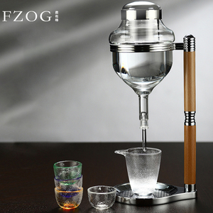 FZOG日式创意清酒壶套装水晶玻璃滴漏式水阀分酒器冷酒器温酒壶
