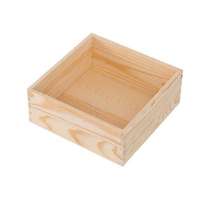 i木框箱木盒定制长方形木u盒子无盖实木盒礼品盒桌面包装木盒子托