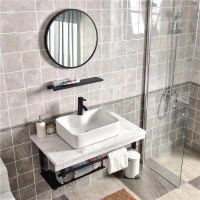 新品约挂墙式洗ii手盆i柜组合挂理石台上盆壁大洗洗面盆工业风式