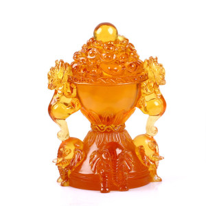易明居财象高升琉璃摆件易明居极上金多宝财象高升吉祥宏琉璃摆件