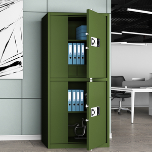 特隆军绿色保密文件柜办公室电子密码铁皮矮柜财务会计凭证档案柜