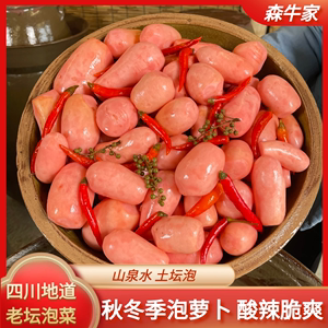 森牛家的泡菜四川传统正宗老坛手工开胃泡菜即食泡酸萝卜450g*2袋