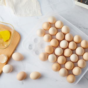鸡蛋保鲜盒冰箱鸡蛋盒塑料家用装蛋盒鸡蛋托盘34格带盖子 一个装